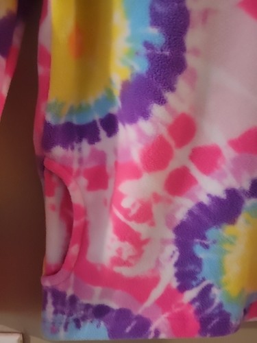 Tie Dye Fleece Quarter Zip Jacket The Children's Place Youth Large New With Tags - Picture 3 of 5