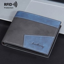 Mens RFID Short Leather Wallet Front Pocket ID Credit Card Holder Bifold Handbag