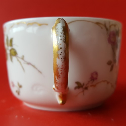 4 sets: Haviland Limoges France SCHLEIGER 679d 2-Handled Bouillon Cups & Saucers - Picture 11 of 24