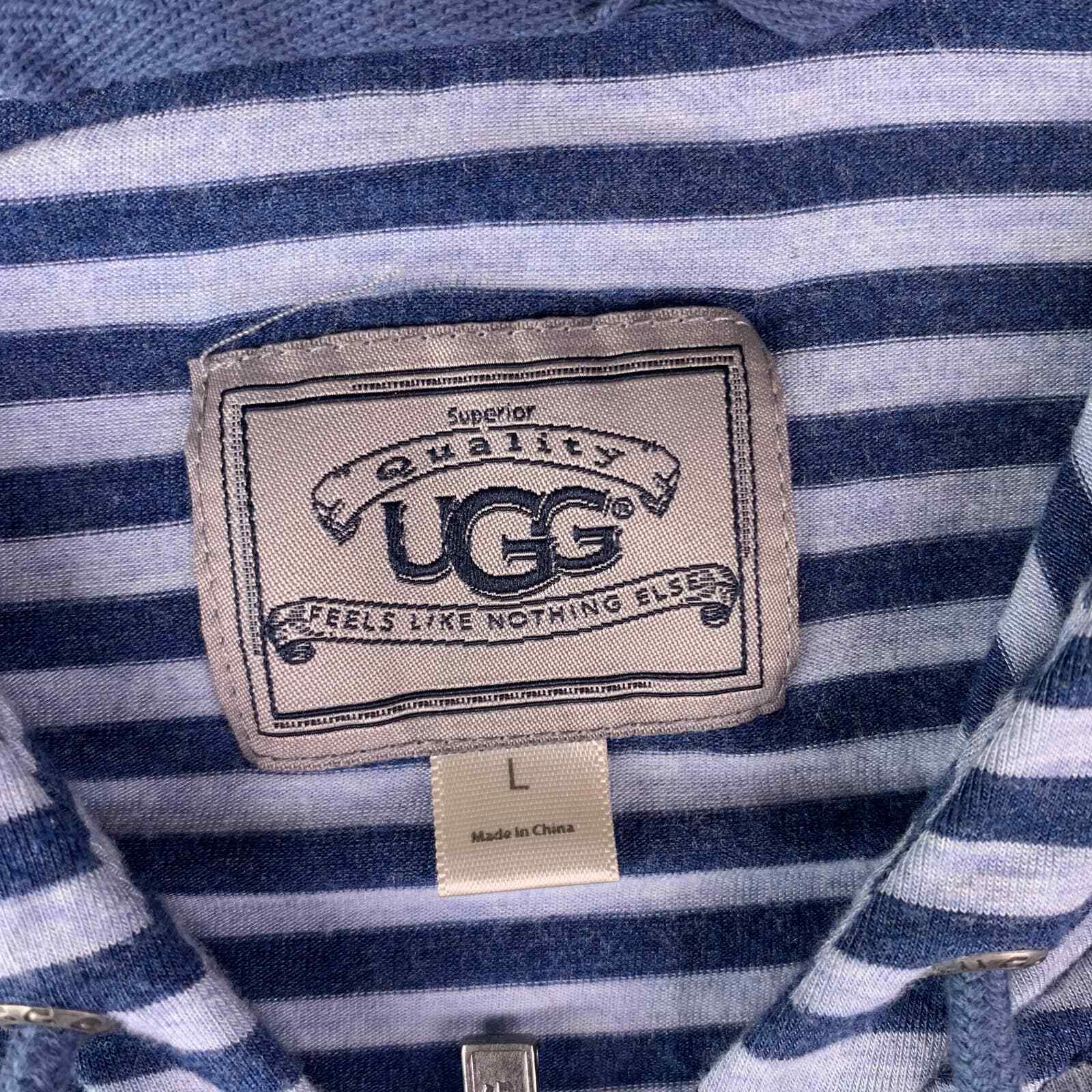 UGG Jacket Womens Large Blue Striped Lightweight … - image 3
