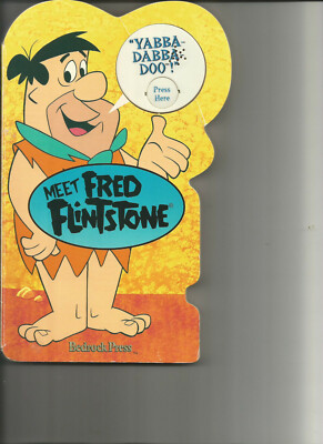 Meet Fred Flintstone Bedrock Press 1994 mit Voicechip Guter Zustand funktioniert