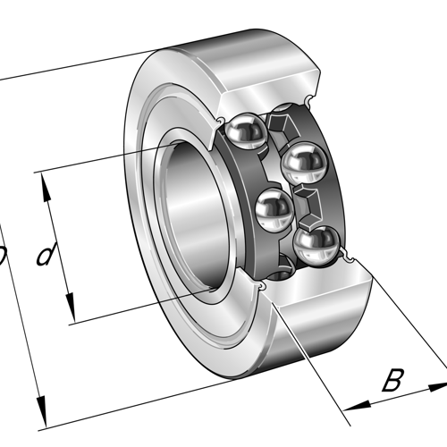 Roulement à Billes INA 3001-2RS-C3 12x28x12 Mm Double Rangée étanche - Pour Machines Et Outils