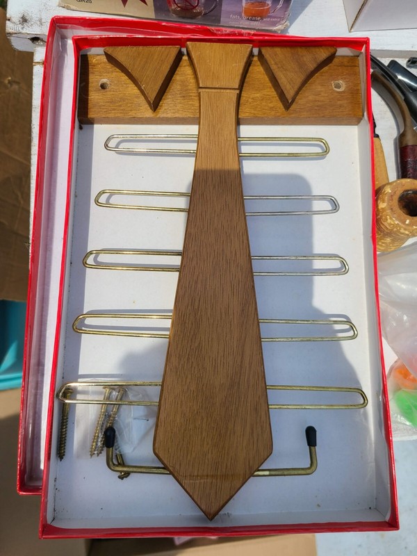Wooden Tie rack wall mount