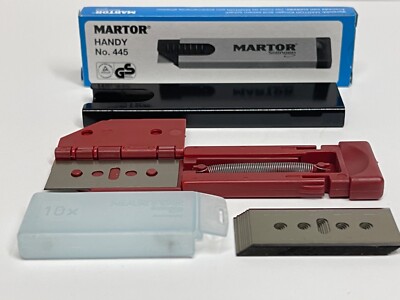 Martor Sicherheitsmesser SET. Handy No.445+10X Ersatzklingen No.45.60  Solingen