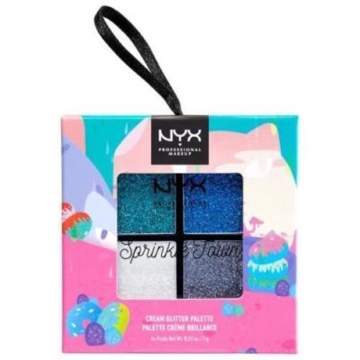 NYX Sprinkle Town Cream Glitter Palette CGLI001 Peppermint 4 x 0.03 oz New