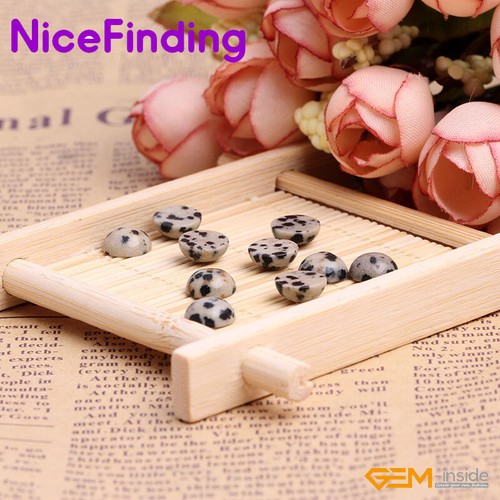Dalmatian Jasper CAB Cabochon Natural Beads Ring Pendant Jewelry Making 5Pcs Gem - Imagen 3 de 38