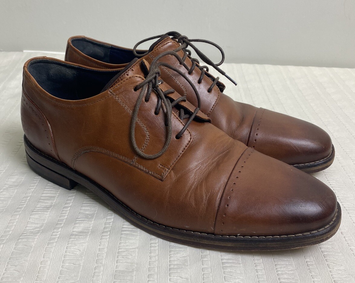 SAOLA Cole Haan Grand. Scarpe eleganti Lenox Hill Cap Toe Derby da uomo in pelle taglia 10M