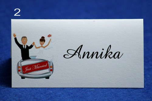 50 x Tischkarten Platzkarten Hochzeit Gastgeschenke Tischdeko - personalisiert - Bild 7 von 30