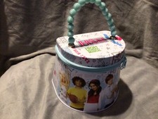 Disney High School Musical Tin Purse With Zipper Blue White New Beaded Handle