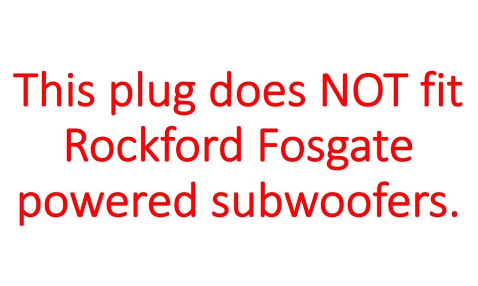 Speaker Wire Harness / Power Plug For Old School Rockford Fosgate Punch 30 & 30HD
