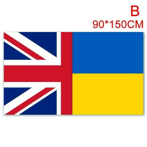 UKRAINE~UK Flying Flag Ukrainian.United Kingdom Union x 5 Jack Large Flag- - Picture 13 of 13