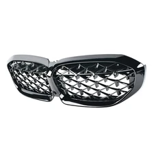 For BMW G20 G21 330i M340i 2019-2022 Gloss Black Diamond Front Kidney Grille