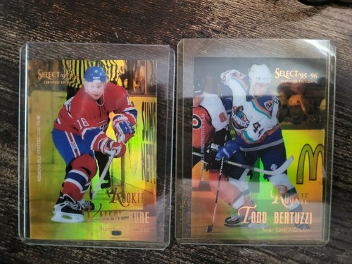 Valeri Bure/ Todd Bertuzzi pinnacle select Mirror gold Rookie cards