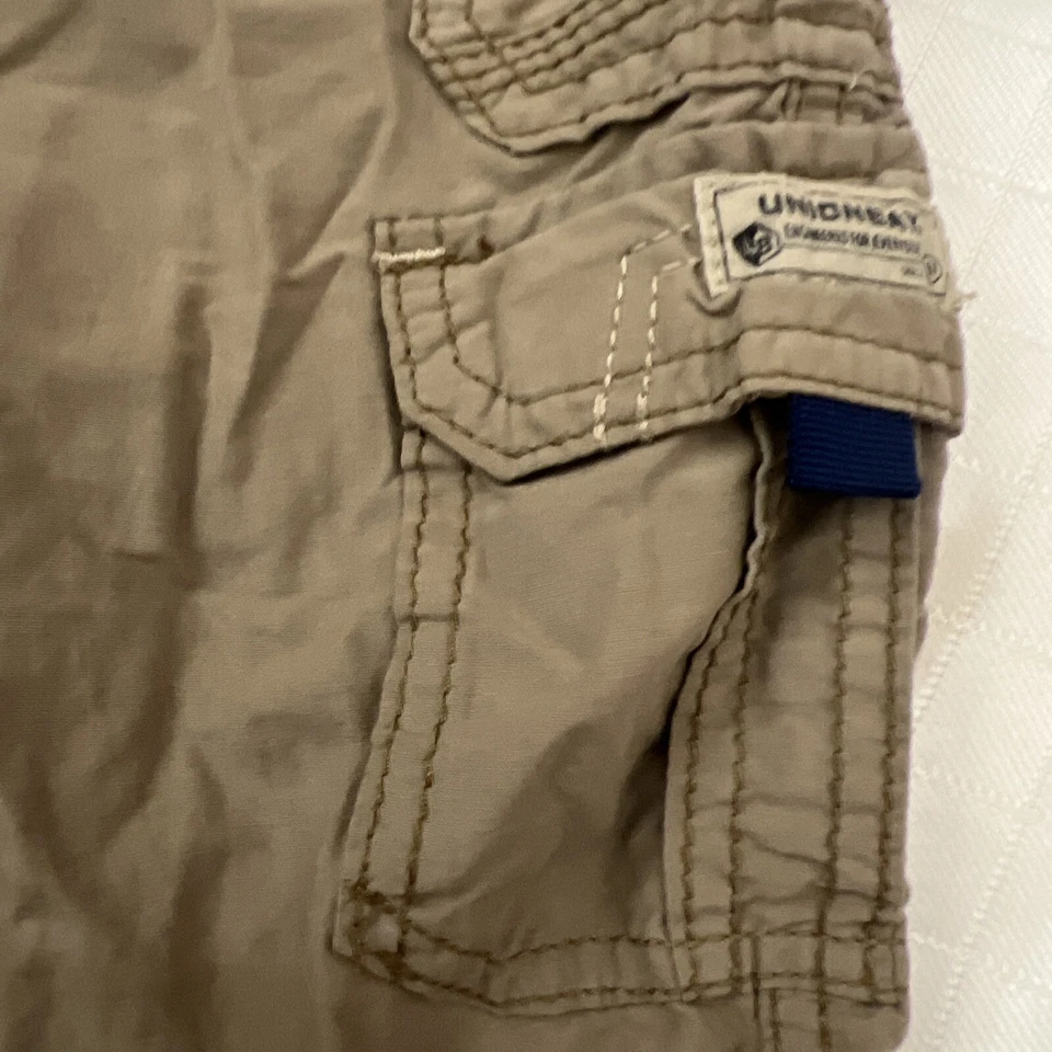 Pantalones cortos Union Bay beige para niños talla 6 bolsillos elásticos en la cintura Foto 3 de 4