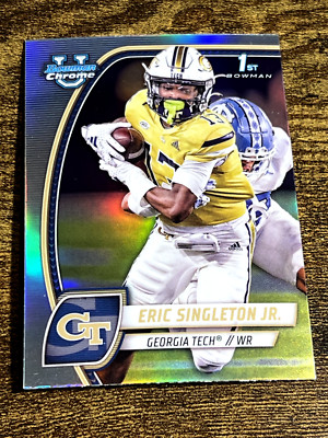 ERIC SINGLETON JR 2024 Bowman Chrome University #71 Silver Refractor