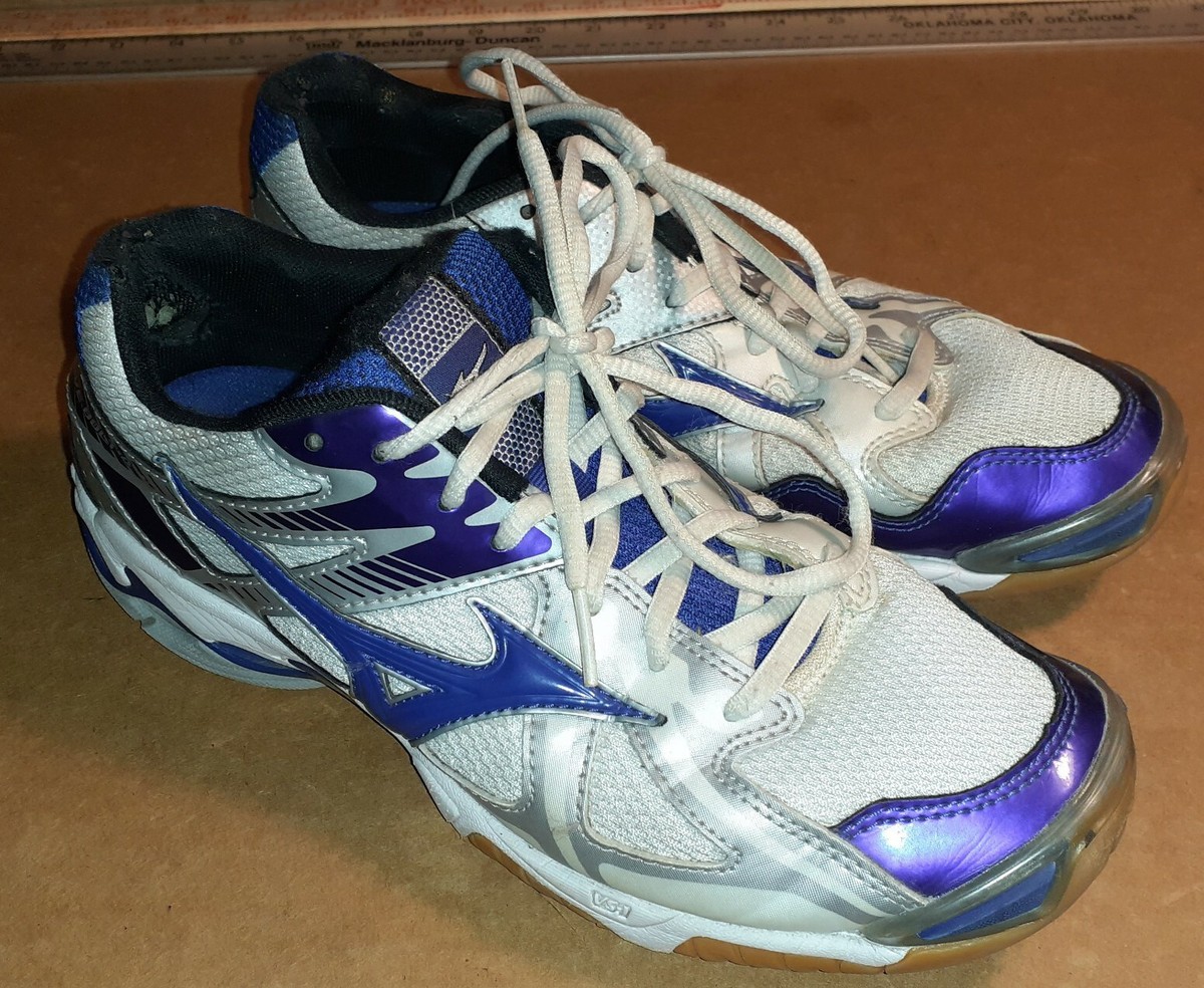 MIZUNO WOMENS BLUE WHITE WAVE BOLT WALKING/RUNNING SHOES SZ