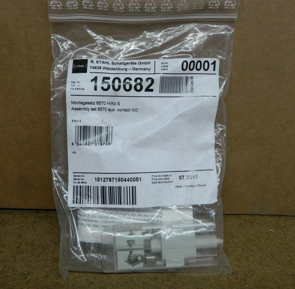 1 x Juego de montaje de acero 150682 Kit de montaje de accesorios 8570 HiKo S