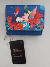 Cartera Disney Loungefly Pinocho y Caballito de Mar Coral Subacuático Cremallera Azul