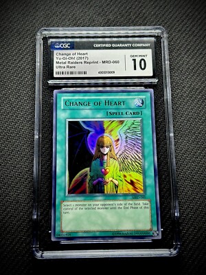 Change Of Heart - MRD-060 - 2017 RP - Gem Mint CGC 10 - Yu-Gi-Oh