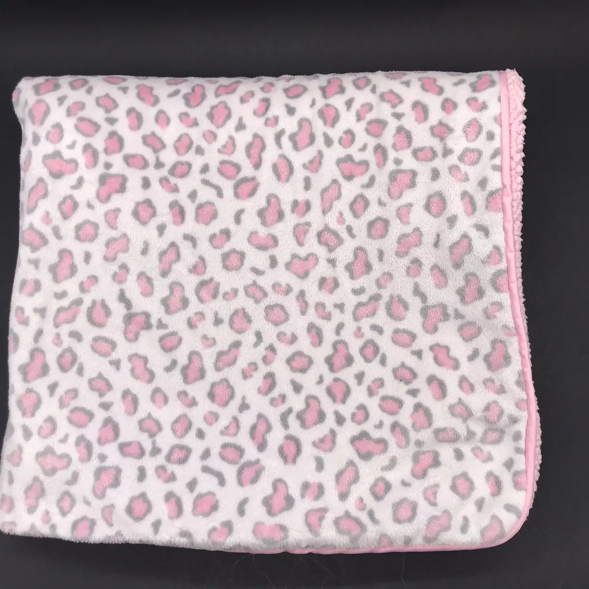 Pink leopard outlet baby blanket