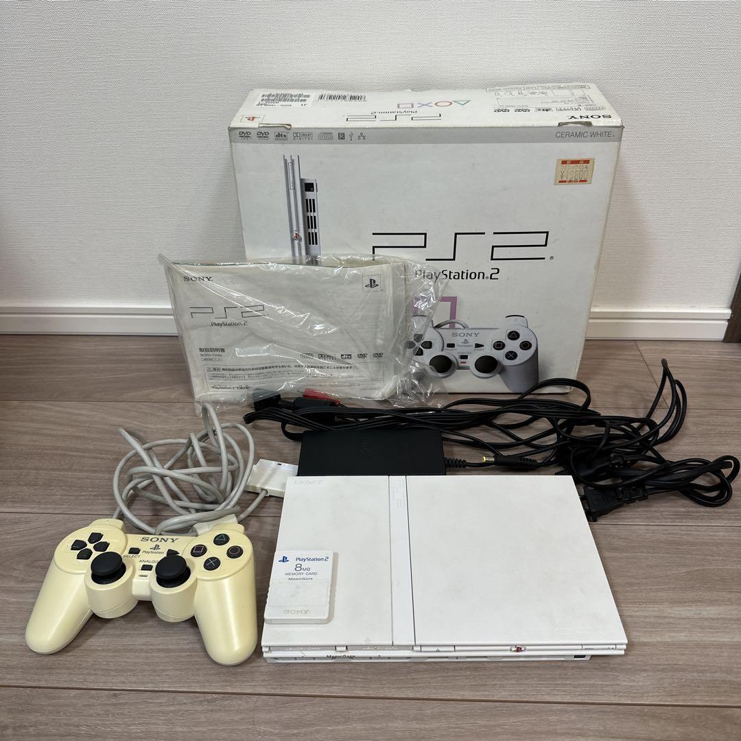 家庭用ゲームソフト SONY PlayStation2 SCPH-75000CW SONY PS2 Slim Console System Ceramic White SCPH-75000 CW
