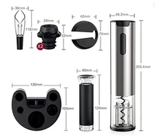 Electric Wine Opener, Automatic Electric Wine Bottle Corkscrew Opener With Foil 