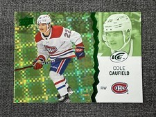 Cole Caufield 2023-24 Upper Deck Ice Hockey Green Base #92 Montreal Canadiens