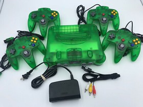 Choose Nintendo 64 Console Color + Up to 4 Controllers + Cords!  CLEANED N64!