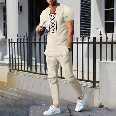 Mens Sweatsuits Piece Sport Tracksuit Jogger Sweat Suits Jogging Pants  Outfits