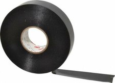 3M 1" x 100' x 10 mil Black Vinyl Electrical Tape Rubber Adhesive, -55 to 203...