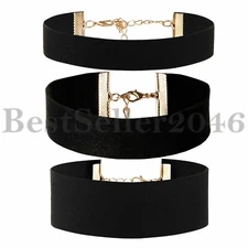 3PCS/Set Fashion Gothic Punk Velvet Tattoo Lace Choker Collar Pendant Necklace
