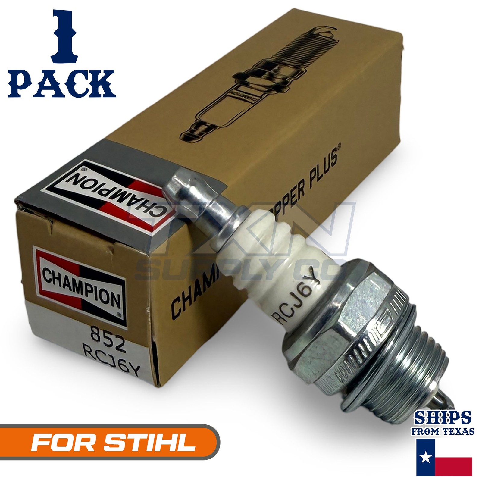 1 Pack Champion Spark Plug - For STIHL HS 45 Trimmer Cutter