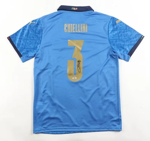 Giorgio Chiellini Signed Auto Italy Puma Authentic Soccer Jersey PSA COA