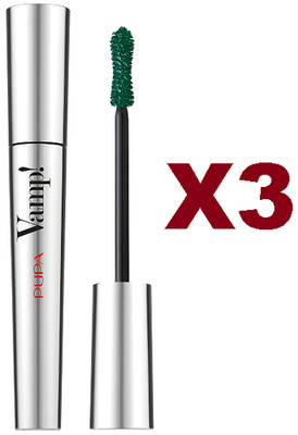 3 PUPA VAMP MASCARA TO STRETCH BEND AND DEFINE EYELASHES - 504 MILITARY GREEN