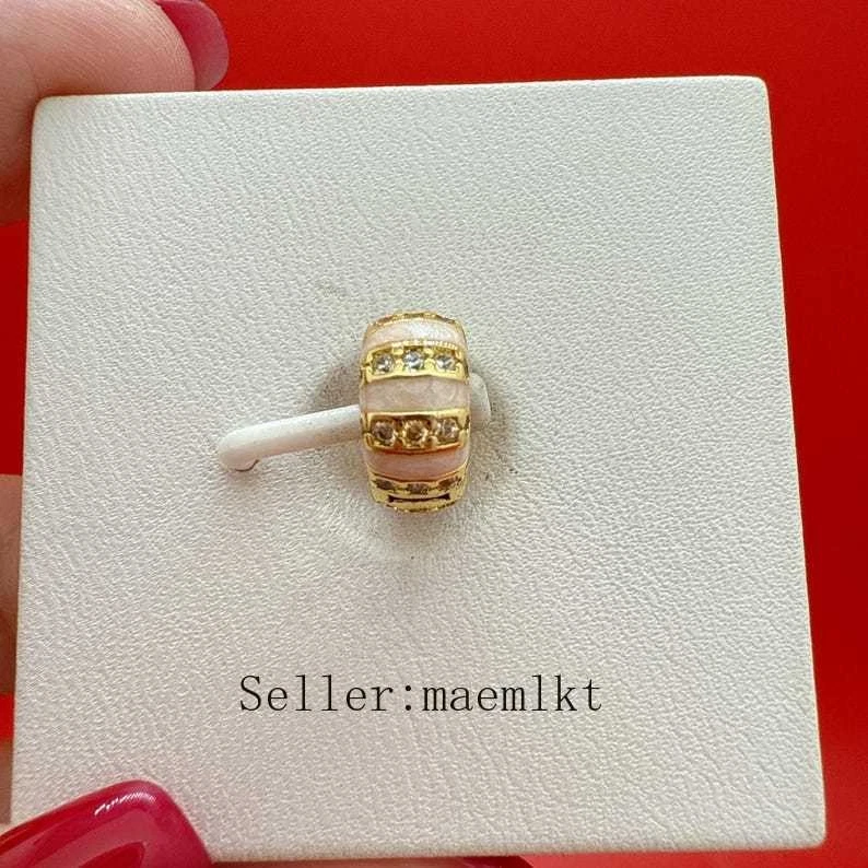 Новый 925 пробы камни и эмаль зажим подвеска, подвеска для браслета, зажим подвеска - Изображение 2 из 2