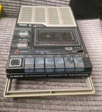N2213 Philips Automatic Cassette Recorder /player Vintage 70s Portable UNTESTED 