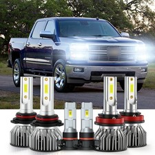 For Chevrolet Silverado 2500 Hd 2007-2020 6x Led Headlight Conversion Kit Bulbs