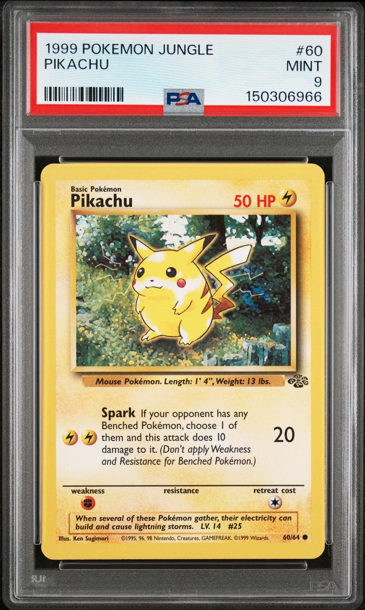 Pikachu Pokémon TCG Grade 9 Jungle Individual Collectible Card