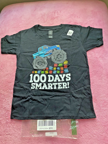 Kids 6 Youth XS 100 Days of School Monster Truck 100th Day of School Boys T-Shir - Picture 2 of 4