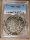 $1 1901 Morgan Silver Dollar PCGS AU50 Philadelphia Mint SCARCE! AvenueCoin