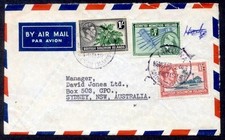 SOLOMON ISLANDS 1955 KGVI COMBO AIR TO AUSTRALIA