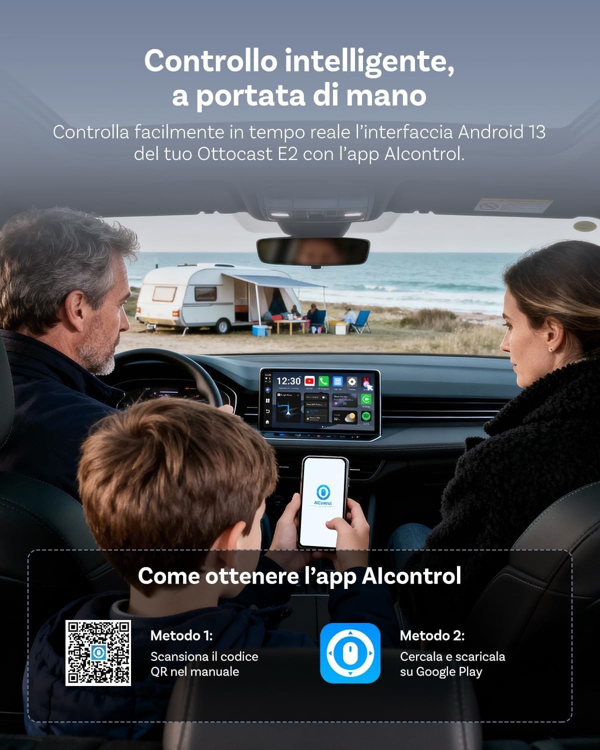 OTTOCAST Ottoaibox E2 Netflix Youtube Adattatore Wireless CarPlay e Android Auto - Miniatura 6