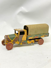 Vintage Mettoy Tinplate Military Lorry Clockwork Toy Made in England Working