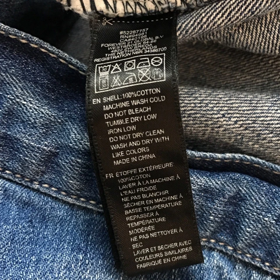 Bermudas largas de mezclilla SOUL DRIFTER 34 lavado mediano azul 100 % algodón Foto 4 de 4