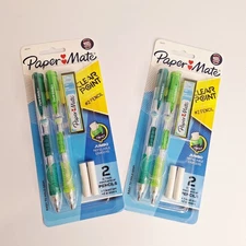 Paper Mate Clearpoint Mechanical Pencil Starter Set 0.7mm - Lot of 2 NEW erasers