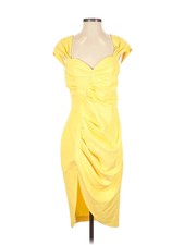 Boohoo Women Yellow Cocktail Dress 8