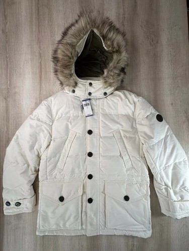 Polo Ralph Lauren Mens Coat L Faux Fur Water Repellent Hooded Down Parka $598 - Picture 1 of 15