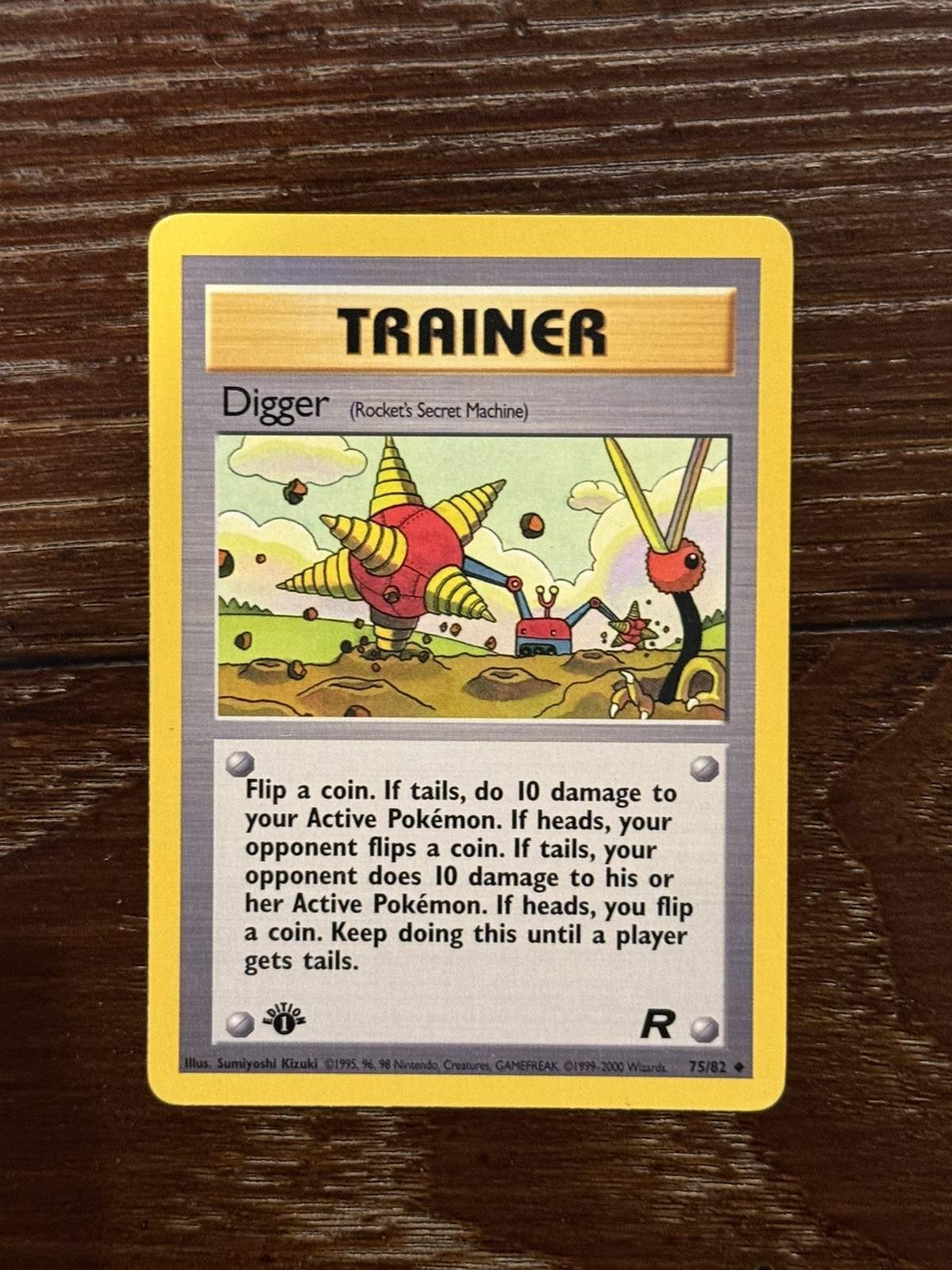 1st Edition Digger 75/82 - Team Rocket - Near Mint