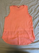 Michael Kors Tank Tops Women's Sz M Orange Round Neck Sleeveless Pullover