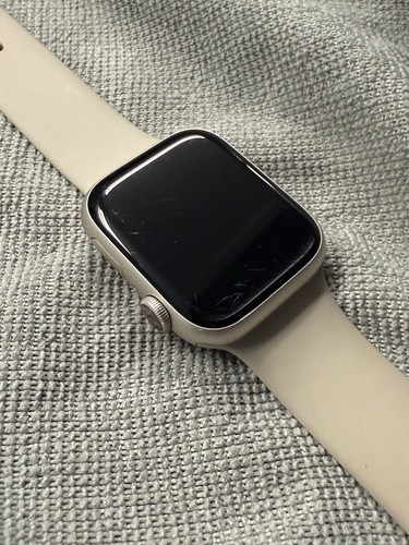 Apple Watch Series 9 45mm Aluminum with Sport Band - Starlight, M/L (GPS +Cell) - Zdjęcie 6 z 9